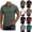 Army Green, variant on Men's Short Sleeve Waffle Polos Shirt UK, Collared Tennis Golf T-Shirts Breathable Quick-Dry Moisture Wicking Workout Gym Sport Polos T Shirt Solid Color Casual Tops for Everyday Wear