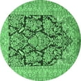 thumbnail image 1 of Ahgly Company Indoor Round Persian Emerald Green Traditional Area Rugs, 6' Round, 1 of 4