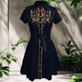 thumbnail image 3 of Vestido camisero MARSVOVO 2025 estilo vaquero occidental para mujer S, 3 of 3