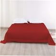thumbnail image 3 of Flat Sheets Flat Bedding Sheet, Ultra Soft Microfiber Bed, California King,Wine Red, 3 of 5