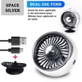 thumbnail image 1 of Feltree Ventilateur d'Aération de Voiture à Pince 12V/24V avec Éclairage d'Ambiance RVB, Ventilateur de Refroidissement à Rotation 360° pour l'Intérieur du Camion avec Support, 1 of 7