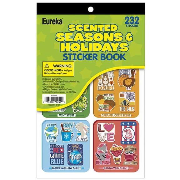 EU-609623 - Seasons & Holidays Scented Stickerbook, 232 Stickers by Eureka