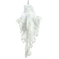 thumbnail image 2 of Diceymbol Spooky Ghost Door Hanger Single Halloween Fabric Dangler with Oil-Paper Tassels, Indoor/Outdoor Scary Decoration for Windows & Trees, 2 of 7