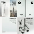 thumbnail image 5 of VIGO Arden 34 in. W x 78 in. H Frameless Fixed Shower Screen Door in Chrome with 3/8 in. (10mm) Clear Glass, 5 of 11