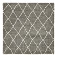 thumbnail image 3 of Unique Loom Rabat Shag Collection Area Rug - Trellis (8' Square Gray/Ivory), 3 of 7