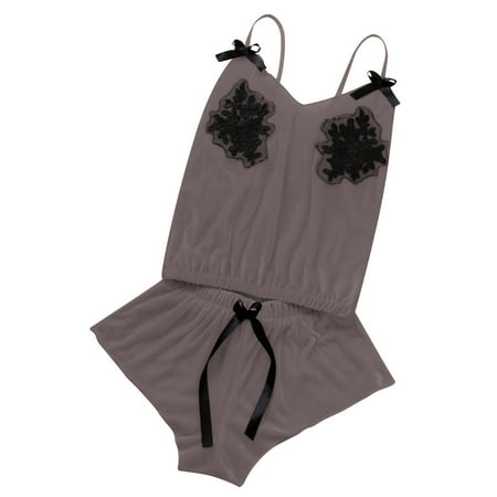 

Finelylove Pajamas For Women Shorts Set Huk Shorts Shorts High Waist Rise Solid Gray M