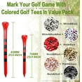 thumbnail image 4 of FINGER TEN Golf Tees Wood 3 1/4 2 3/4 Inch Wooden Bamboo 50/120 Count, Durable Biodegradable Colored Bulk Tee 70mm 83mm, 4 of 7