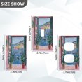 thumbnail image 7 of Yayeee Toggle Light Switch Wall Plate 1-Gang 4.5"x2.7" Home Decorative Outlet Cover, Pink Window, 7 of 7