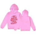 thumbnail image 4 of Povozer Hoodie Sweatshirt for Girls, Vintage Graphic Print Long Sleeve Hooded(Pink,12-18M), 4 of 4