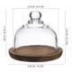 thumbnail image 2 of Glass Cake Stand with Dome for Kitchen Use Brown Butter Dish 2Pcs, 2 of 5