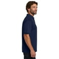 thumbnail image 3 of Hanes Men's Ecosmart Jersey Polo, Short Sleeve Collared Shirt, 50-50 Cotton-Polyester, Navy, M, 3 of 6