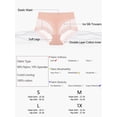 thumbnail image 5 of Unique Bargains Women's Plus Size Laser Cut Mesh High Rise Brief Stretchy Underwear Pink L, 5 of 6