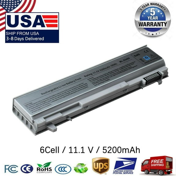 US Stock Battery For DELL Latitude E6400 E6500 E6410 E6510 PT434 PT437 KY265 NEW