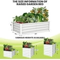thumbnail image 2 of Galvanized Raised Garden Bed,Outdoor Planter Box Metal Patio Kit,Outdoor Rectangular Metal Planter,Planting Bed for Vegetables Flowers Herb, 2 of 9