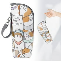 Clearance! Denhf Baby Bottle Cooler Tote Bags, Insulated Breast Milk Cooler Bag with Hand Strap and Zipper, Portable Nursing Bottle Warmer Bag for Nursing, Baby Bottle Travel Bag, 8.7 Inch