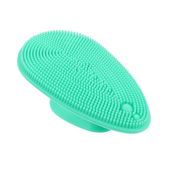 Unique Bargains Silicone Face Scrubber Soft Exfoliator Cleansing Brush for Facial Exfoliator Green 3.15"x1.85"x1.14"