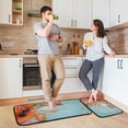 thumbnail image 6 of SKYSONIC Holiday Beach Starfish Seashells Kitchen Mats and Rugs Old Blue Wooden Board Floor Runner Area Rug Washable Carpet Perfect for Living Room Bedroom Entryway,19.7"x27.6"+19.7"x47.2", 6 of 7