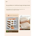 thumbnail image 4 of 4 Tiers Egg Holder for Fridge - Space-Saving Egg Dispenser Holder, Auto Rolling Fridge Egg Organizer, 30 Eggs Fridge Egg Rack Large Capacity Egg Dispenser for Refrigerator(khaki), 4 of 5