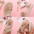 thumbnail image 3 of Girls Sandals Little Girls Kids Open Toe Flats Dress Sandals Summer Shoes with Flowers, 3 of 8