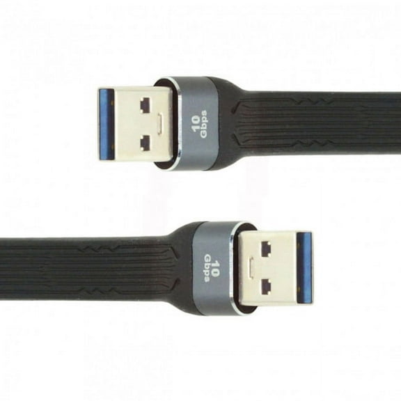 FVH Cable 10Gbps USB 3.1 Type A Male to USB3.0 Type A Male Extension Flat Slim FPC Data Cable 13cm for Laptop & Desktop