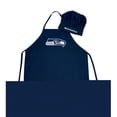 thumbnail image 1 of MKW 5717524086 Seattle Seahawks Apron &amp; Chef Hat Set - Black, 1 of 1