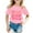 Pink, variant on NAFUU Little Girls T Shirts Big Sister Shirt Baby Girl Letter Print Round Neck Short Sleeved T Shirt Tops Trendy Summer Tees 1-2 Years