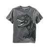 Carters Baby Clothing Outfit Boys Dinosaur Glow-In-The-Dark Graphic Tee Gray