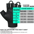 thumbnail image 6 of BEAST RAGE Gym Gloves Weight lifting Gloves Training Anti Slip Padded Palm Half Finger Powerlifting Workout Exercise Gloves for Men and Women (Jet Black, L), 6 of 8