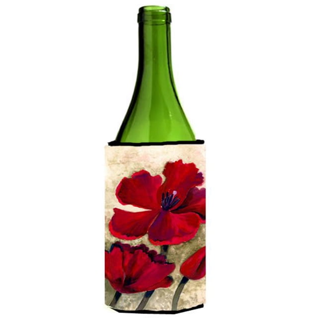 Red Tulip by Maureen Bonfield Wine Bottle Can cooler Hugger