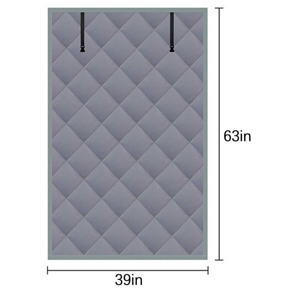 HomeDM Thermal Insulated Window Cover, Thicken Cotton Windows Blanket, Grey, Curtain Size 15.3x24.8 Inch, Window Insulation Curtain for Winter Keeping Warm