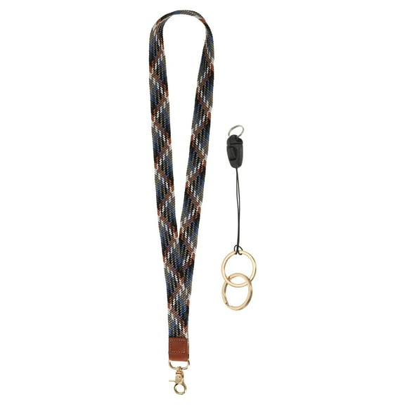 Uxcell Elastic Lanyard for Keys, Cute Keychain Neck Lanyard for Women Men Teacher Long Keychain Braid Strap for ID Badge Wallet Phone Card Business Office, Colorful Gray