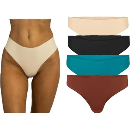 Aura Invisible Thong  Aura Invisible Camel Toe Thong  Aura Panties Workout  Aura Activewear Underwear  Aura Panties  Aura Underwear  High Waisted Seamless Thongs for Ladies No Show Panty Pack