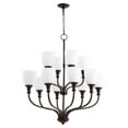 thumbnail image 2 of Quorum Lighting Richmond 12-Light Chandelier, 34 Width, 35.5 Height, Oiled Bronze Finish, Clear/Seeded Glass, 2 of 2