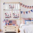 thumbnail image 5 of Independence Day Kitchen Curtains Valances 3 Piece Set, Gonome Rod Pocket Tier Curtain and Valance Drapes for Small Window 36 Inch Length for Bedroom Cafe, 5 of 9