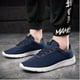thumbnail image 2 of Zapatillas de running unisex para hombre y mujer, ligeras, transpirables, a prueba de golpes, deportivas, informales, de malla, para caminar Blue45, 2 of 8