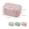 thumbnail image 3 of FNGZ Soap Travel Case,Soap Dish,Sealed and Covered Soap Box Travel Lock Soap Box Toilet Soap Holder Bathroom and Creative Soap Rack,Soap Holder 12x8.5x6cm, 3 of 4