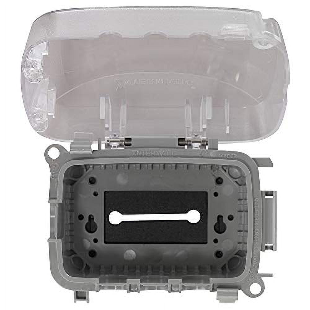Intermatic WP5100C Electrical Box 2.75" Single Gang Plastic While-In-Use Weatherproof Vertical/Horizontal Cover - Clear