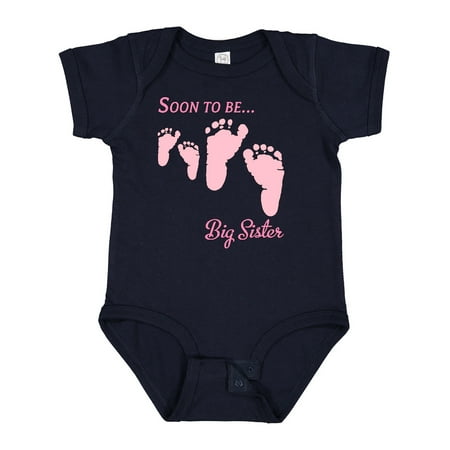 

Inktastic Soon to Be Big Sister Girls Baby Bodysuit
