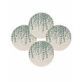 thumbnail image 7 of 15 Inch Round Placemats Set of 4, Teal Green Eucalyptus Leaves Non Slip Heat Insulation PP Table Mats, Spring Plants Country Beige Washable Place Mats for Kitchen Dining Party Table Decor, 7 of 7