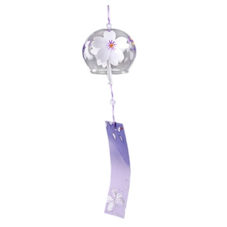 

TAONMEISU Japanese Wind Chimes Romantic Flower Small Wind Bells Christmas Decoration Handmade Glass Japanese Style Pendant for Birthday Gift Home Decors
