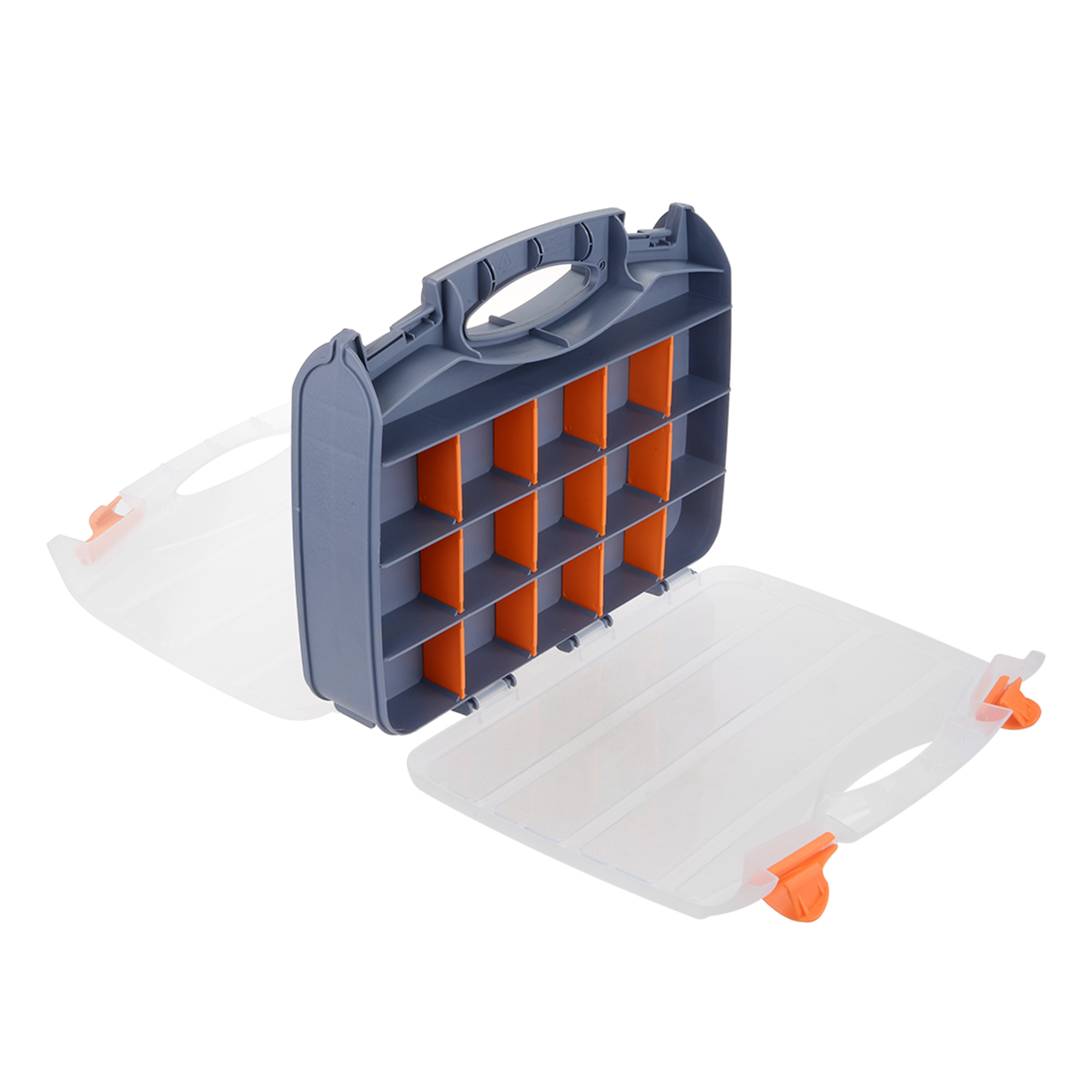 13inch Tool Box Plastic Tool Box with Tray and Organizers Includes