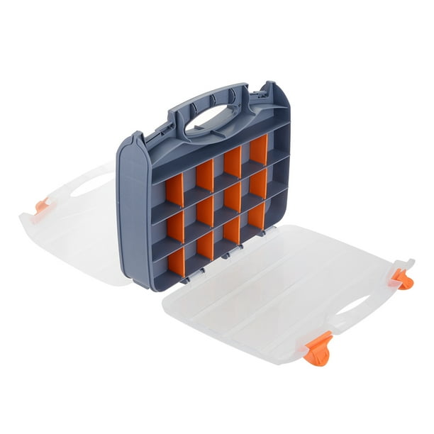 13inch Tool Box Plastic Tool Box with Tray and Organizers Includes