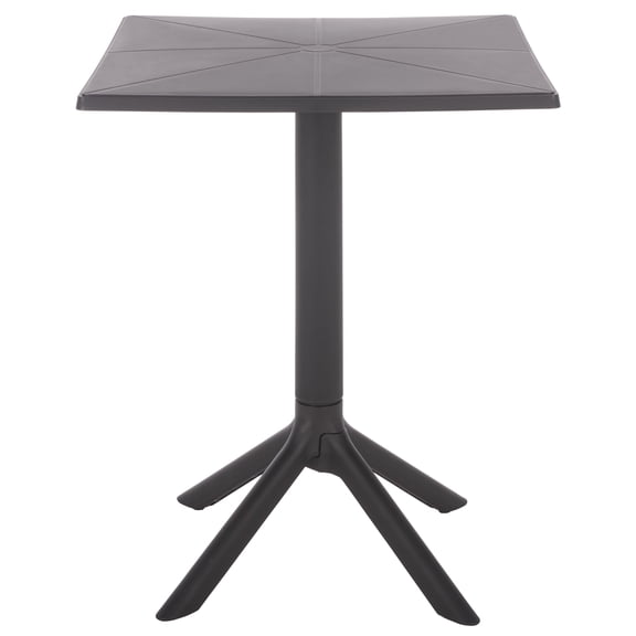 Safavieh Stella Outdoor Polyethylene Square Bistro Table, Black