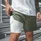 thumbnail image 3 of Shorts deportivos 2 en 1 para hombre Hombres 2-en-1 Entrenamiento Pantalones cortos para correr Deporte Cadera Fitness Ligero Gimnasio Yoga Entrenamiento Ropa deportiva Corbata Cinturón Cintura Pantal, 3 of 6