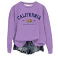thumbnail image 1 of WEAIXIMIUNG Sweat à Capuche Zippé pour Femmes, Col Rond, Imprimé Lettres Anglaises, 1 of 3