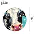 thumbnail image 2 of 16 Inch Wall Clock Battery Operated Silent Clock Decorative for Office, Kitchen, Outdoor, Living Room，Farm Dairy Cow Blue Elegant, 2 of 4