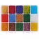 thumbnail image 1 of 21000 cuentas de vidrio transparentes de 15 colores 12/0, 2 mm, para pulseras, pendientes, collares y bisutería., 1 of 9