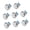 flat, variant on 8Pcs 16mm Waterproof Car Metal Push Button Horn Momentary Switches Round Button Switches Replacement Horn Switches