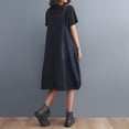 thumbnail image 4 of WILLBEST Robes Moomoo pour Femmes Robe Chemise en Denim Décontractée et Surdimensionnée avec Sac à Dos et Style Rétro, 4 of 6