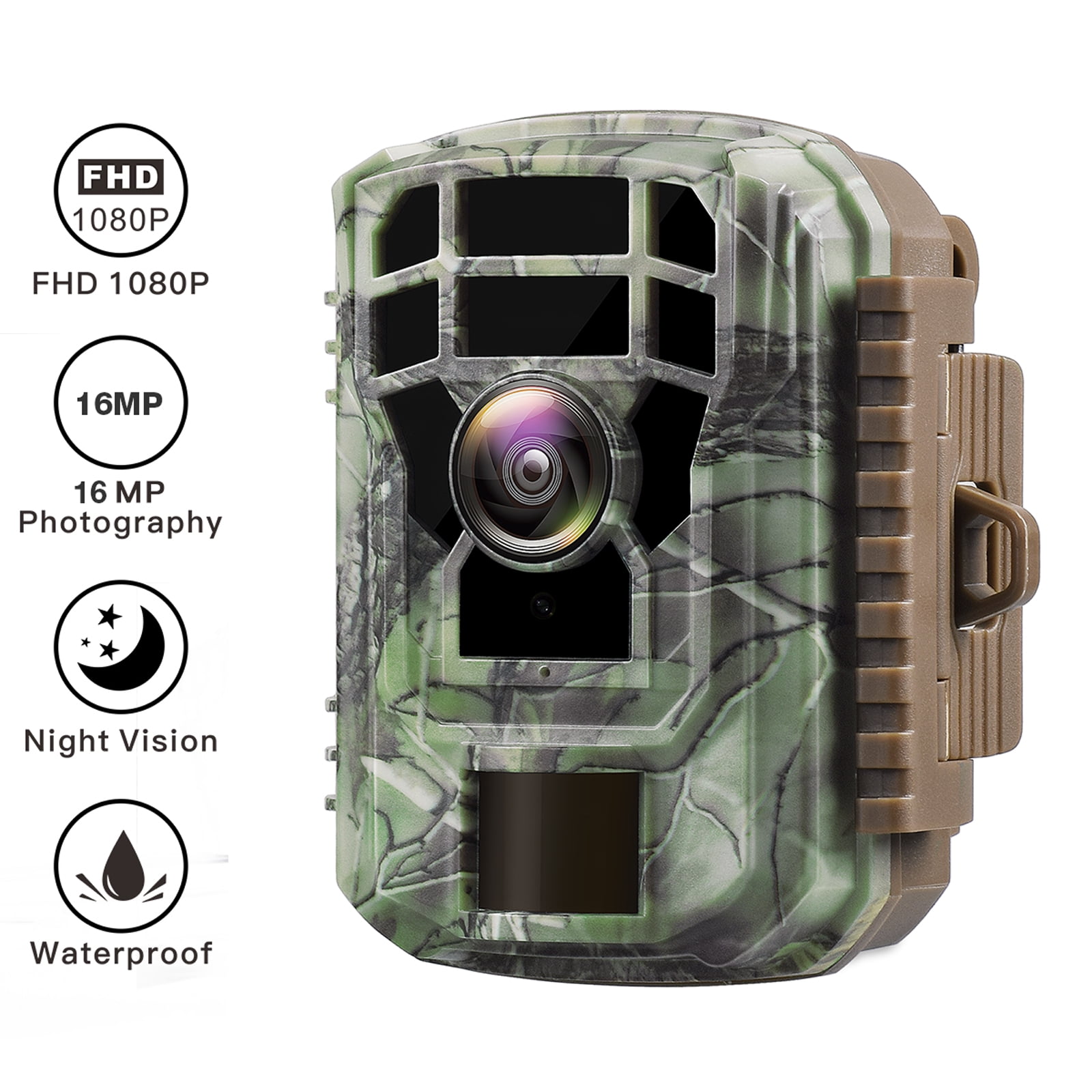 CAMPARK 2 Pack Trail Camera 1080P Deer Game Camera with Night Vision Motion Activated Waterproof for Hunting